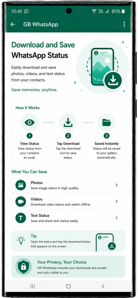 Download and Save WhatsApp Status