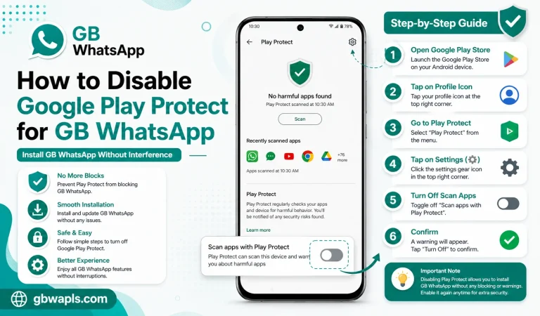 How to Disable Google Play Protect for GB WhatsApp