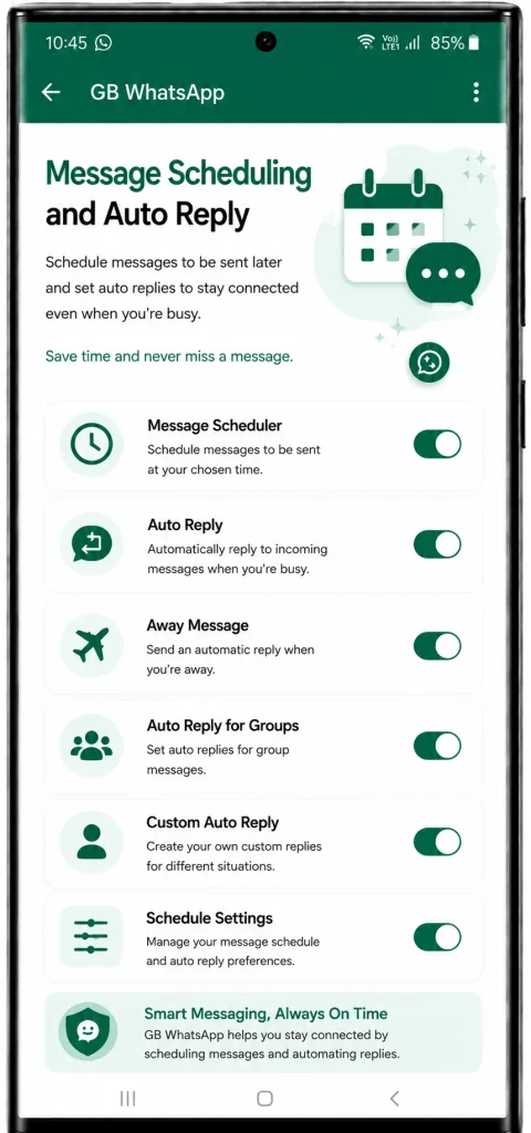 Message Scheduling and Auto Reply